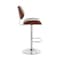 Armen Living Leland Adjustable Gray Faux Leather and Chrome Finish Bar Stool LCLEBAWAGR - alternate 7